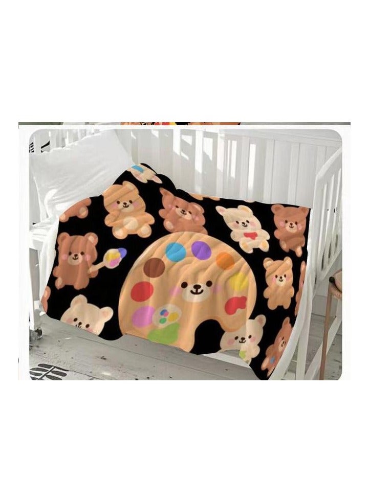 عام بطانية رقيقة من الفانيلا (دافئة ومريحة، ومناسبة للنوم واستخدام الألعاب وإزالة الغبار ومقاومة للرمل) 150 سم * 200 سم - 996 - Image 3