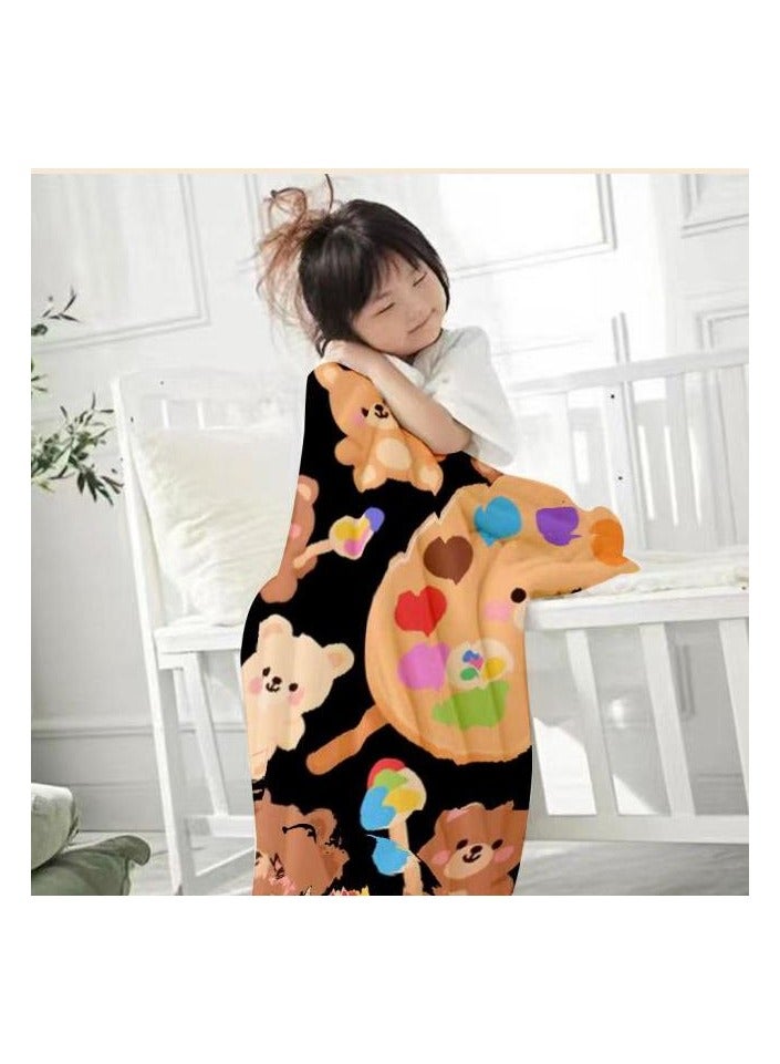 عام بطانية رقيقة من الفانيلا (دافئة ومريحة، ومناسبة للنوم واستخدام الألعاب وإزالة الغبار ومقاومة للرمل) 150 سم * 200 سم - 996 - Image 4