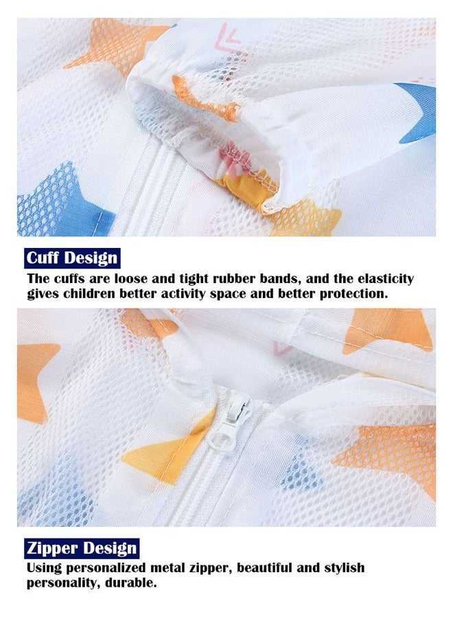 ZCM-HAPPY - Kids Print Hooded Sun Protection Jacket Lightweight Breathable UV Protection - Image 1