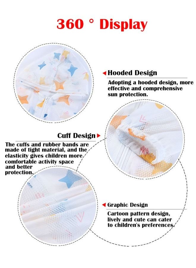 ZCM-HAPPY - Kids Print Hooded Sun Protection Jacket Lightweight Breathable UV Protection - Image 1
