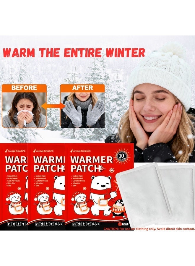Body & Hand Warmers - Up to 10 Hours of Long Lasting Heat, Natural Odorless Air Activated Adhesive Heat Patches - Safe & Multipurpose for Outdoor Work, Commuting, Winter Sports & Phone Warmth - 10 Pack - Image 2