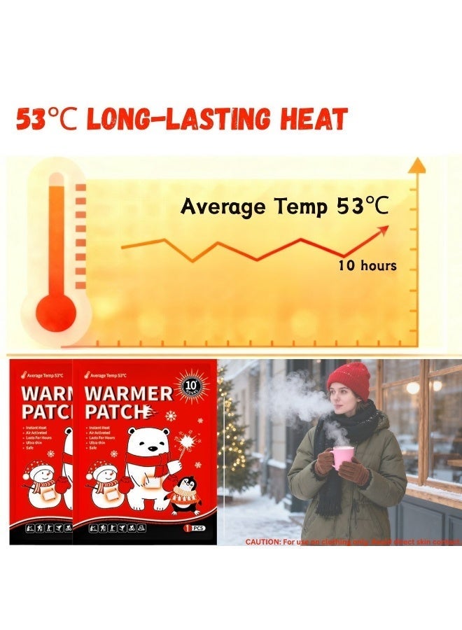 Body & Hand Warmer - Up to 10-Hour Consistent Safe Natural Heat, Odorless Air Activated Adhesive Warm Patches for Outdoor Work, Commuting, Winter Sports & Phone Warmth - 10 Count - Image 3