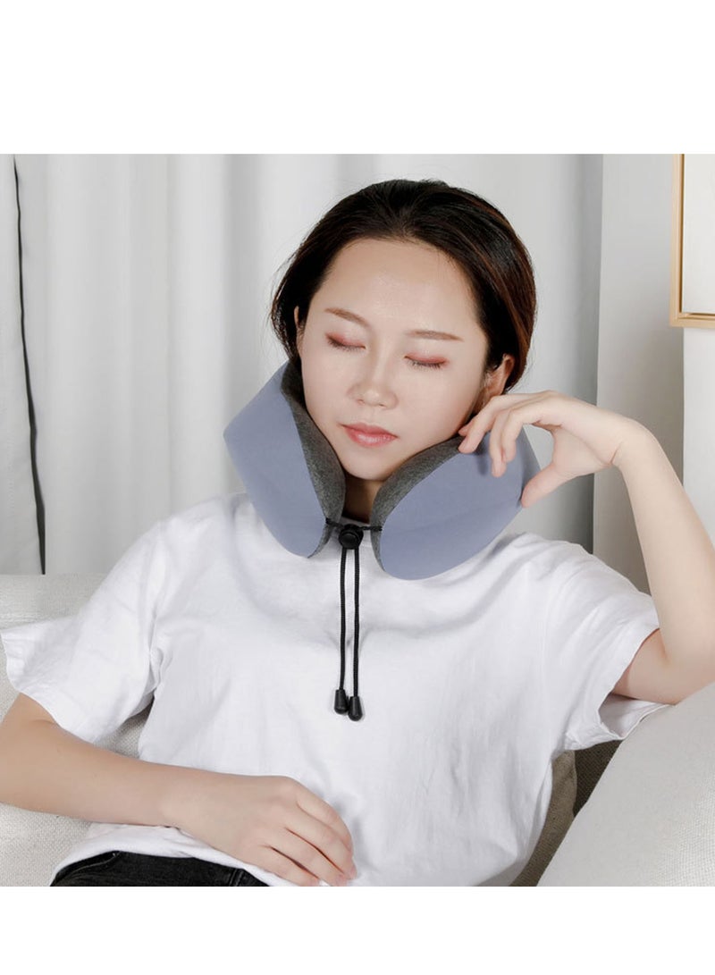 Arabest Travel Pillow, Memory Foam Neck Pillow with Comfortable & Breathable Cover for Sleeping, Car, Train, Bus and Home Use - Image 5