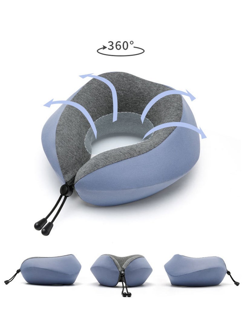Arabest Travel Pillow, Memory Foam Neck Pillow with Comfortable & Breathable Cover for Sleeping, Car, Train, Bus and Home Use - Image 3