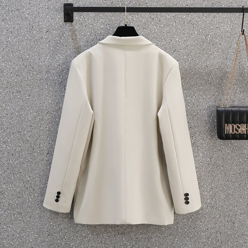 Plus Size Women'S Clothing Blazer Solid Color Fashion Mid-Length Loose-Fitting Jacket For Curvy Women - Image 5