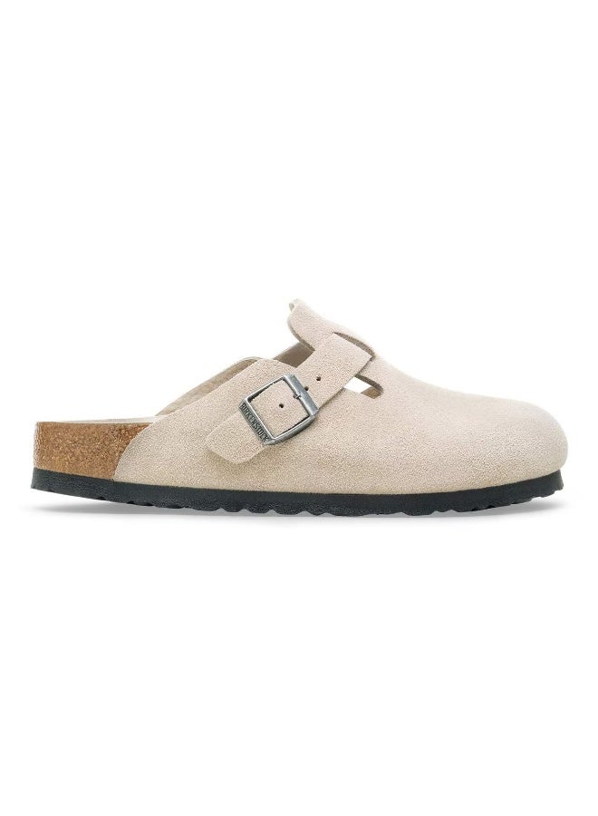 Birkenstock Boston Suede Clogs – Sand | Everyday Casual Comfort - Image 1