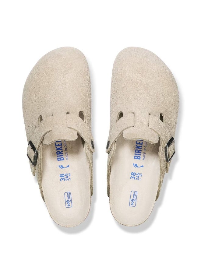 Birkenstock Boston Suede Clogs – Sand | Everyday Casual Comfort - Image 3