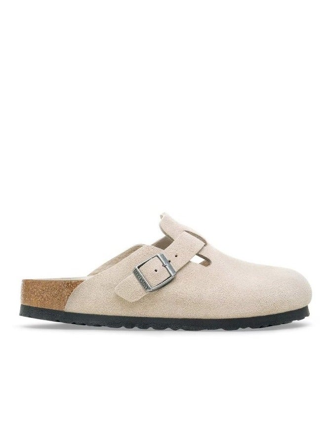 Birkenstock Boston Suede Clogs – Sand | Everyday Casual Comfort - Image 1