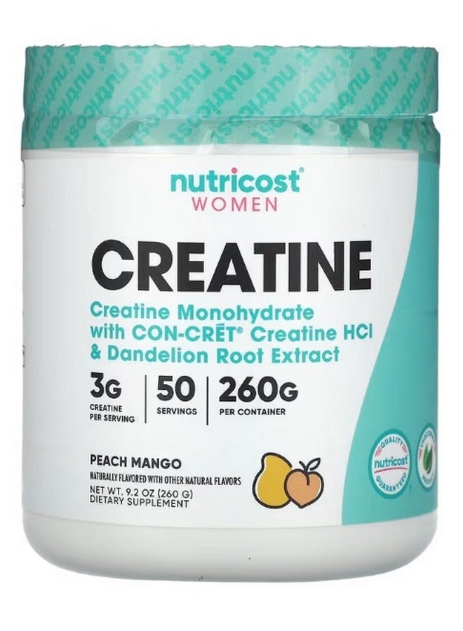 Nutricost Women Creatine Peach Mango 9.2 Oz 260 G - Image 1
