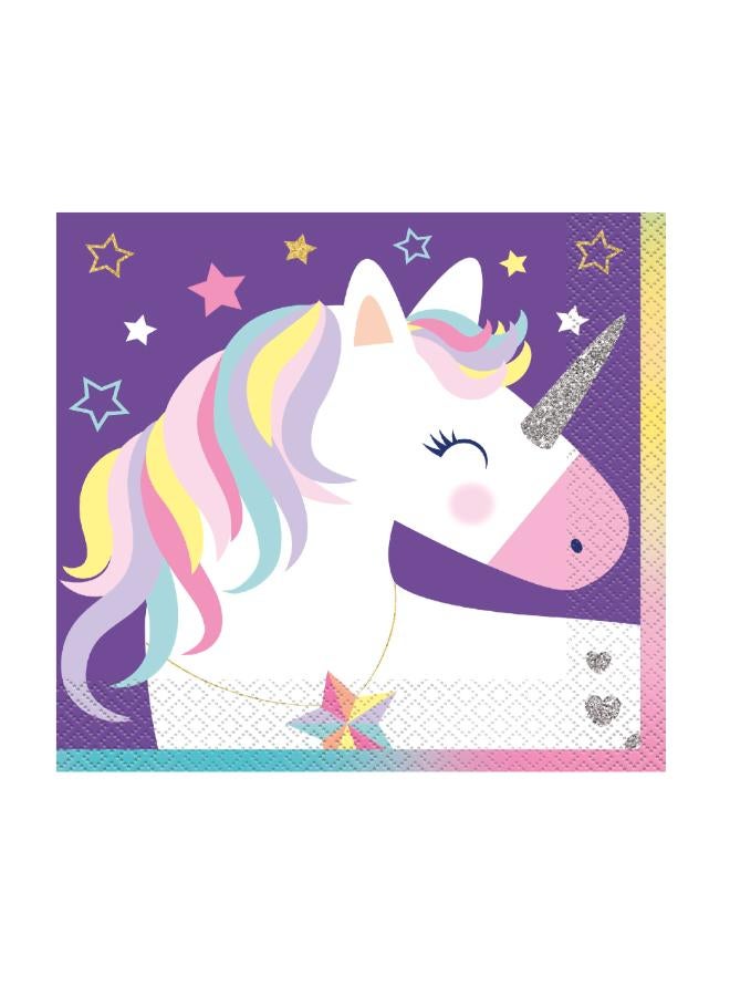 Unique 16 Stars Unicorn Luncheon Napkins - Image 2