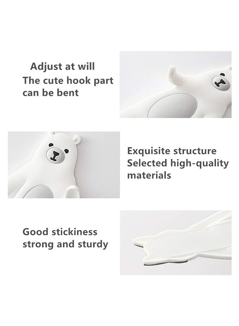 4pcs Adorable Decorative Wall Hooks Adhesive Adhesive Coat Hooks  - Image 4