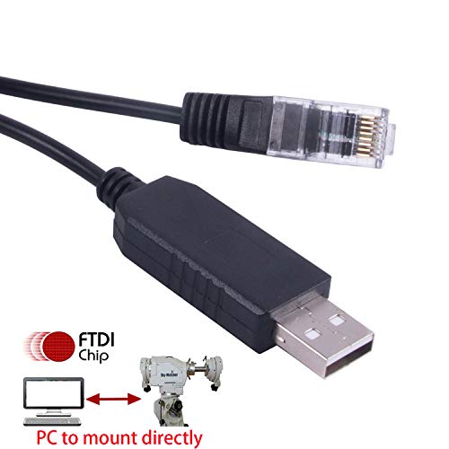 Usangreen EQMOD ASCOM Equatorial Mount Control Cable for Skywatcher HEQ5pro AZEQ5 AZEQ6 EQ6-R Support Set Up Sofware Manual Download Support Windows 10 Android (16ft/500cm, Asiair or PC to Mount Black) - Image 2
