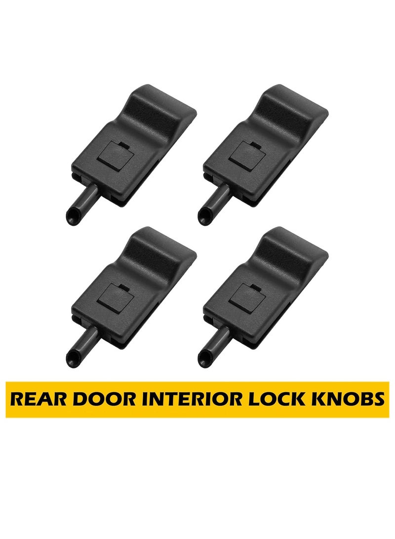 Bukela 4pcs Ebony Black Door Lock Knobs Front/Rear Fits for Chevy Tahoe GMC Yukon 2007-2014 Driver Passenger - Image 3