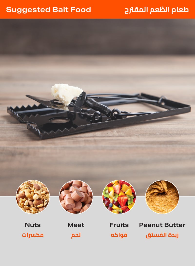 لوازم مصيدة فئران مكونة من 6 قطع - فخ قوي وقابل لإعادة الاستخدام بزنبرك متين، فعال لاصطياد الفئران، ومثالي للاستخدام في المنازل والمطابخ والكراجات. - Image 5
