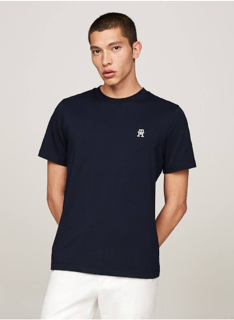 TOMMY HILFIGER Th Monogram Embroidery Featuring a Crew Neck T-Shirt  - Image 1