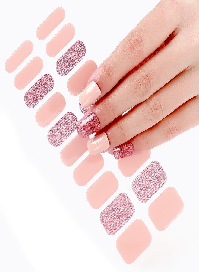 TailaiMei Semi Cured Gel Nail Strips - 20 Pcs Gel Nail Stickers, UV Light Required | Real Polish Salon Quality & Easy to Use (Vibrant Pink089) - Image 2