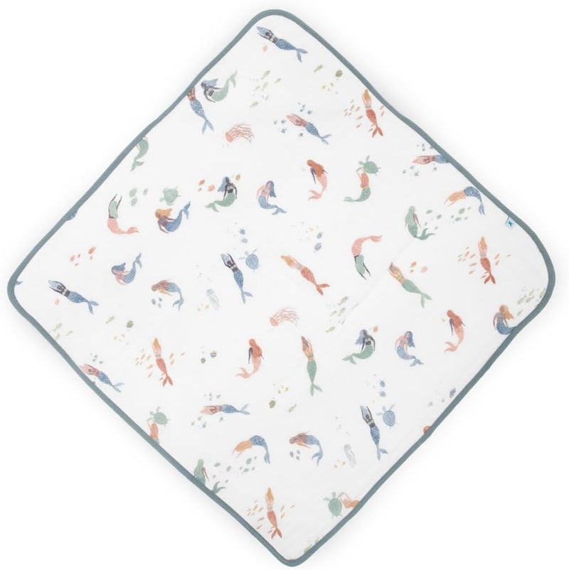 Little Unicorn Cotton Muslin Hooded Infant Towel - Image 2