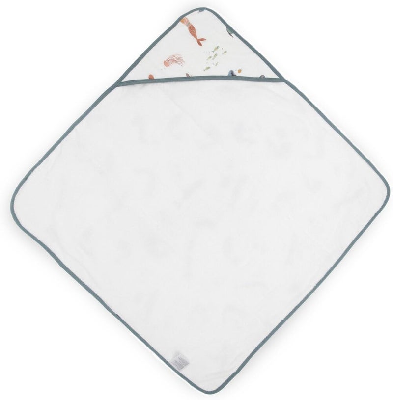 Little Unicorn Cotton Muslin Hooded Infant Towel - Image 1