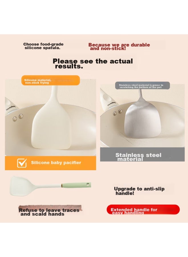 Bayco Bayco Silicone Spatula, Food-grade Non-stick Pan Flat Bottom Frying Pan Specialized Cooking Spatula, Single Pack, Bc3736  - Image 1