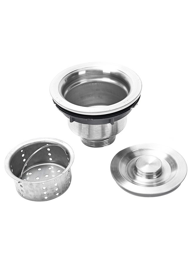 LAWAZIM Stainless Steel Sink Strainer - Anti-Clogging Drain Basket with Removable Filter & Stopper, Easy Clean Basin Waste Assembly, Universal Replacement Fitting for Kitchen & Bathroom Use - Image 1