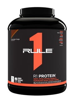 RULE 1 Rule1, Whey Protein Isolate, 5LB, Chocolate Fudge, 71 Servings  - Image 1
