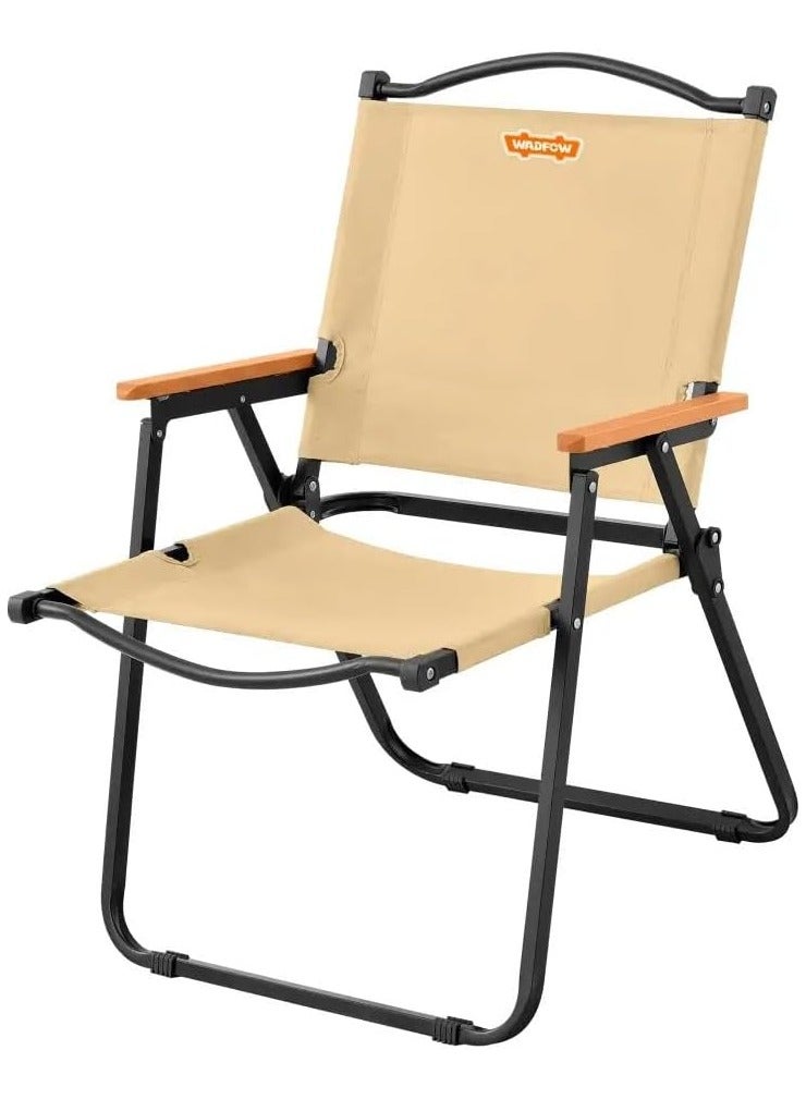 وادفو كرسي خارجي قابلة للطي، كرسي تخييم محمول، إطار فولاذي مع قماش أوكسفورد 600D، 73x16x13.7 سم، 3 كجم، سعة تحميل 100 كجم - Image 1