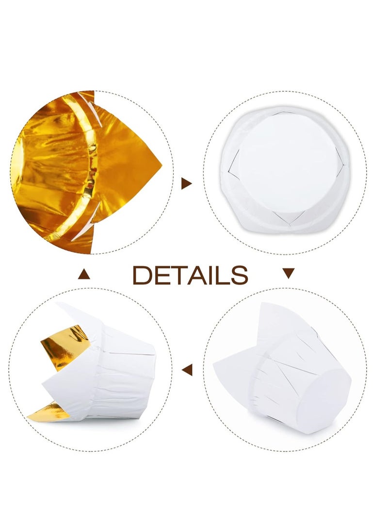 Baking Cups 50 Pack 3.5 Ounce Disposable Ramekins Aluminum Foil Cupcake Wrappers Dessert Cups Creme Brulee Containers Muffin Liners for Wedding Birthday Baby Shower Parties