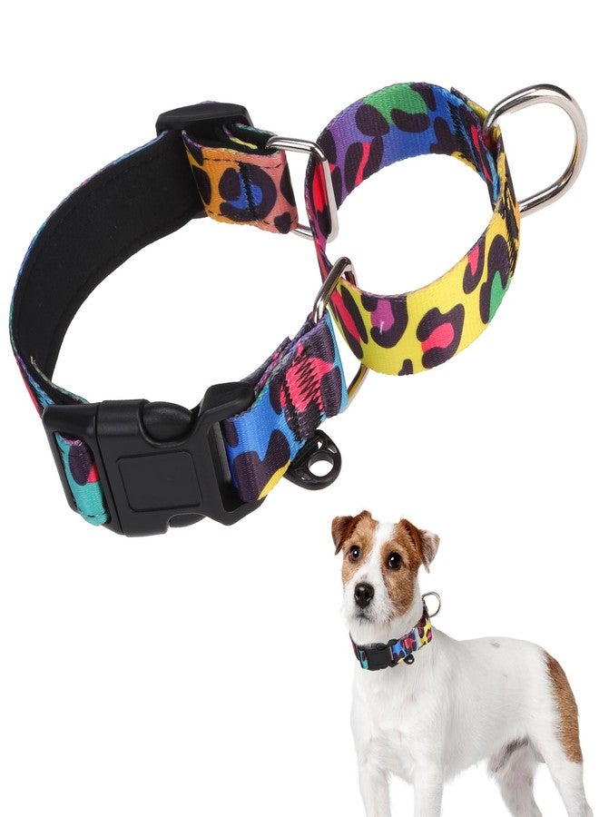 KOOLTAIL Martingale Collar for Dogs, Soft Padded Nylon Heavy Duty Dog Collar for Small Medium Large Dogs, Adjustable No Pull Durable Wide Puppy Training Collar with Pattern Design for Boys Girls, M - Image 1
