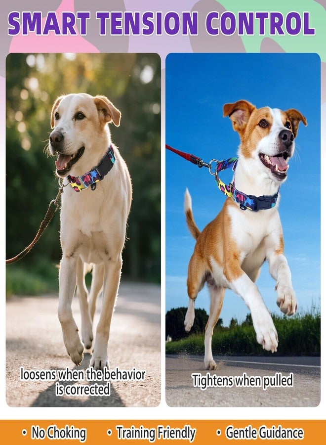 KOOLTAIL Martingale Collar for Dogs, Soft Padded Nylon Heavy Duty Dog Collar for Small Medium Large Dogs, Adjustable No Pull Durable Wide Puppy Training Collar with Pattern Design for Boys Girls, M - Image 3