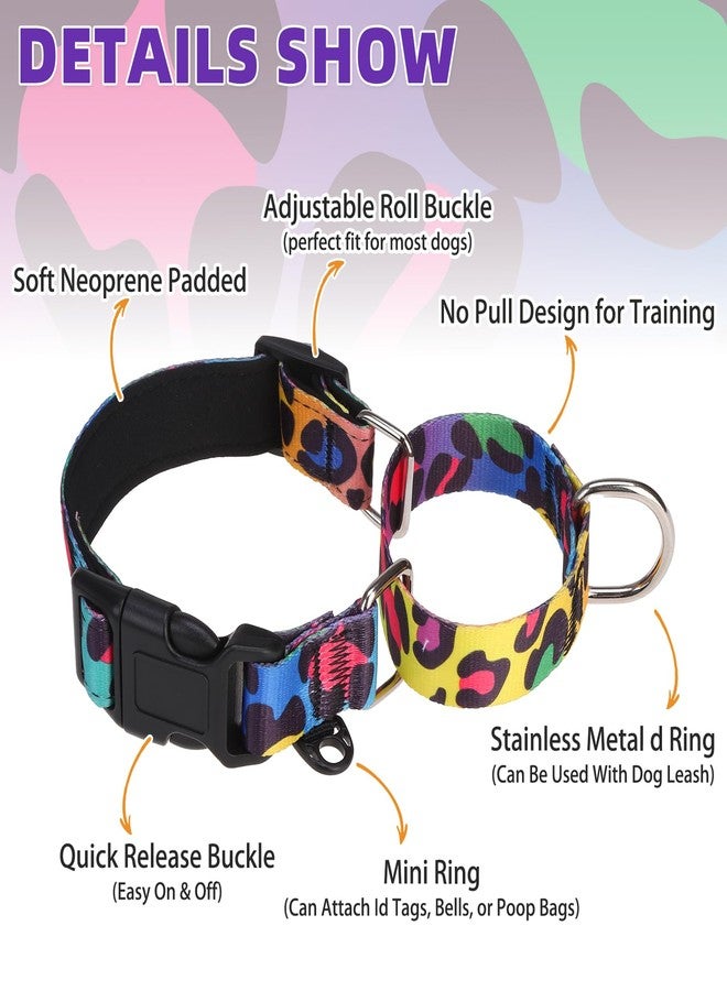KOOLTAIL Martingale Collar for Dogs, Soft Padded Nylon Heavy Duty Dog Collar for Small Medium Large Dogs, Adjustable No Pull Durable Wide Puppy Training Collar with Pattern Design for Boys Girls, M - Image 2