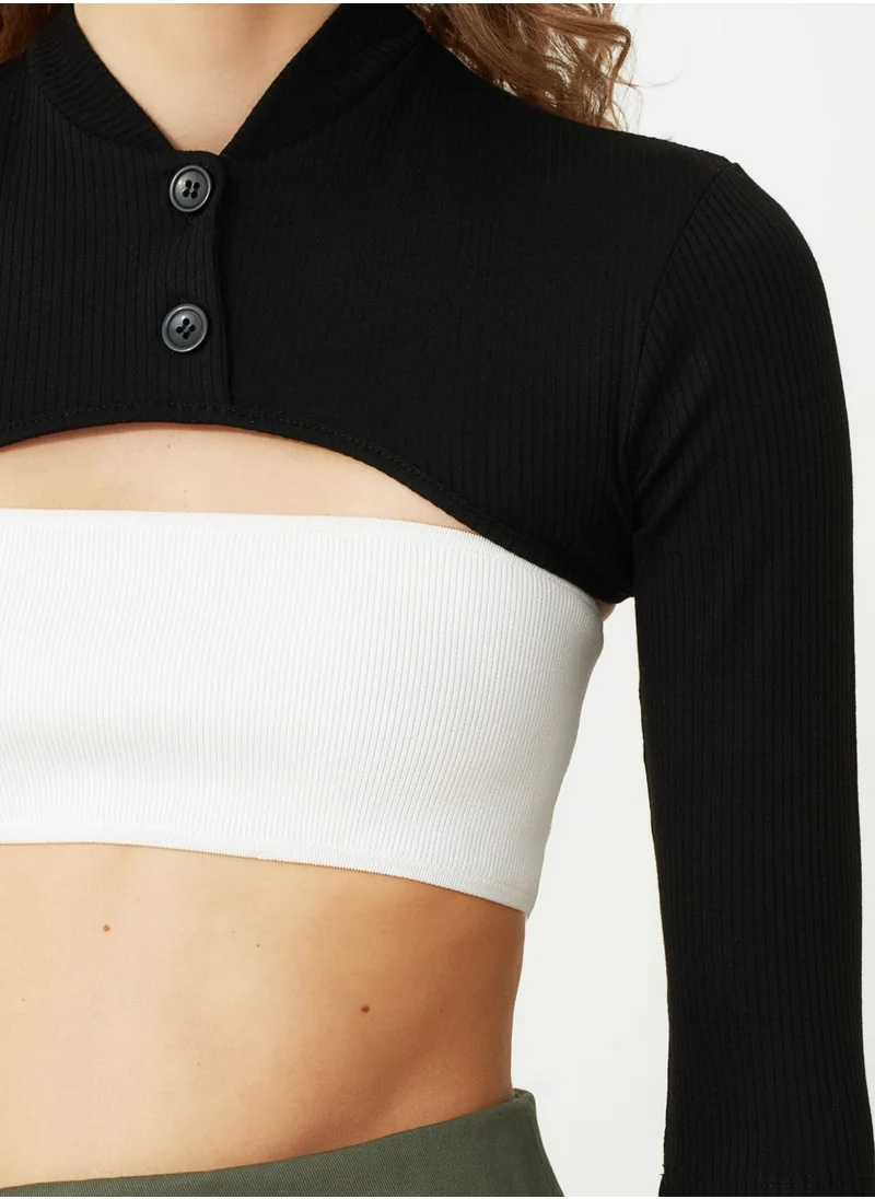 ترينديول Crop Knitted Top