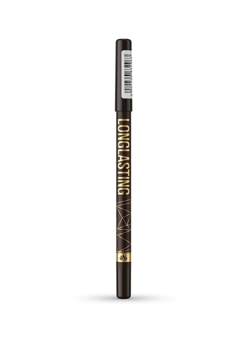 Professional Longlasting Eye Pencil - Shade 113 Deep Chocolate Brown - 2-in-1 Kohl & Eyeliner - Waterproof - Image 1