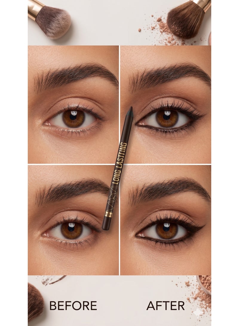 Professional Longlasting Eye Pencil - Shade 113 Deep Chocolate Brown - 2-in-1 Kohl & Eyeliner - Waterproof - Image 3