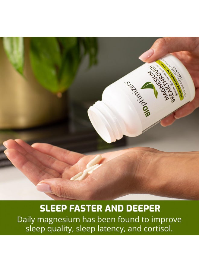 Magnesium Breakthrough Supplement 4.0   Has 7 Forms ofMagnesium: Glycinate, Malate, Citrate, and More   Natural Sleep and Brain Supplement   30 Capsules