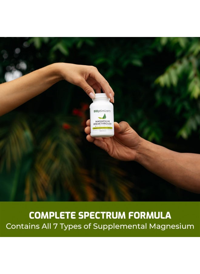 Magnesium Breakthrough Supplement 4.0   Has 7 Forms ofMagnesium: Glycinate, Malate, Citrate, and More   Natural Sleep and Brain Supplement   30 Capsules