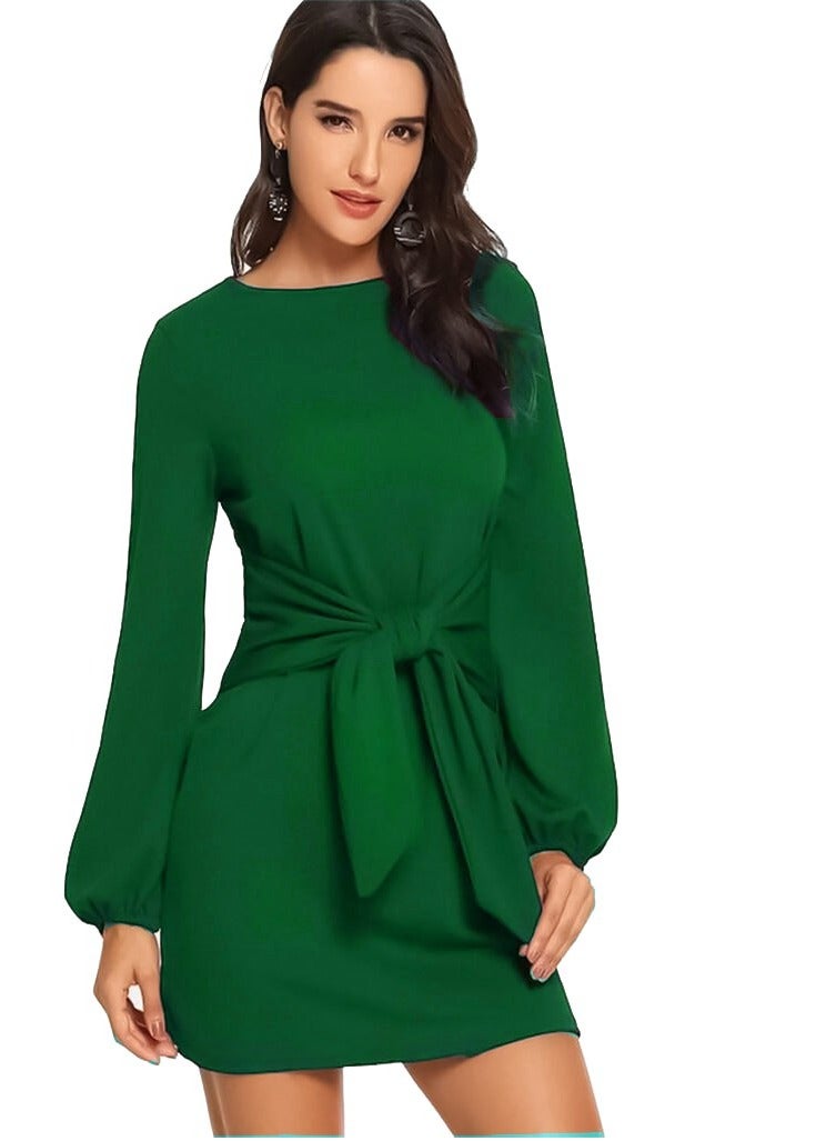Women's long blouse with belts 