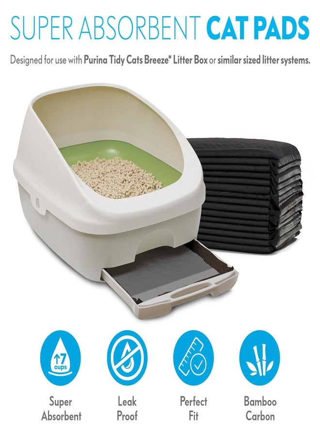 Peritas Paw Inspired Cat Pads, Generic Refills for Tidy Cats Breeze Litter Box System, Disposable Kitty Litter Liners for Easy Cleaning, Super Absorbent Pee Pads, 16.9 x 11.4 Inch (Carbon, 20 Count) - Image 3