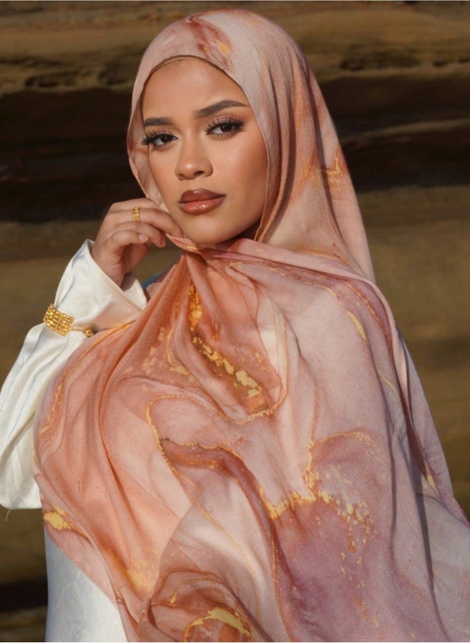 ISI Women Hijab Printed Linen Cotton Scarf Light Soft Shining Hijabs Bohemian style for Arba Wom ns 180*70cm - Image 3