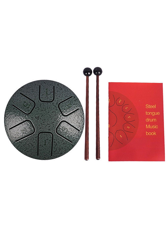 Generic 6 notes 3.8-inch mini steel tongue drum hand pan drum zen drum percussion instrument with drumsticks for beginner musical education concert mind healing yoga meditation - Image 3