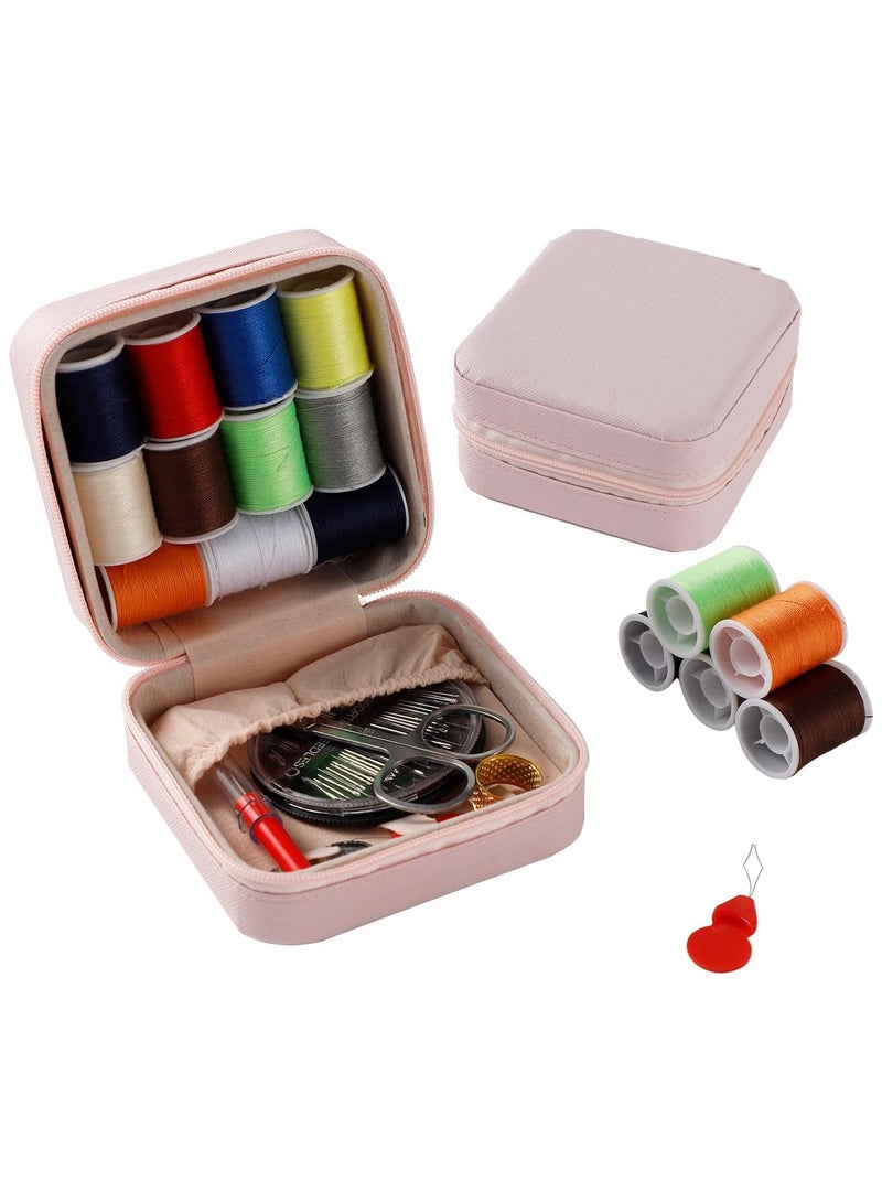DANIM 46 Piece Sewing Kit  Compact & Complete Travel Set Sewing Kit for Beginners and Advanced with Sewing Tools Supplies Storage Case Professional Sewing Supplies Accessories - Image 1