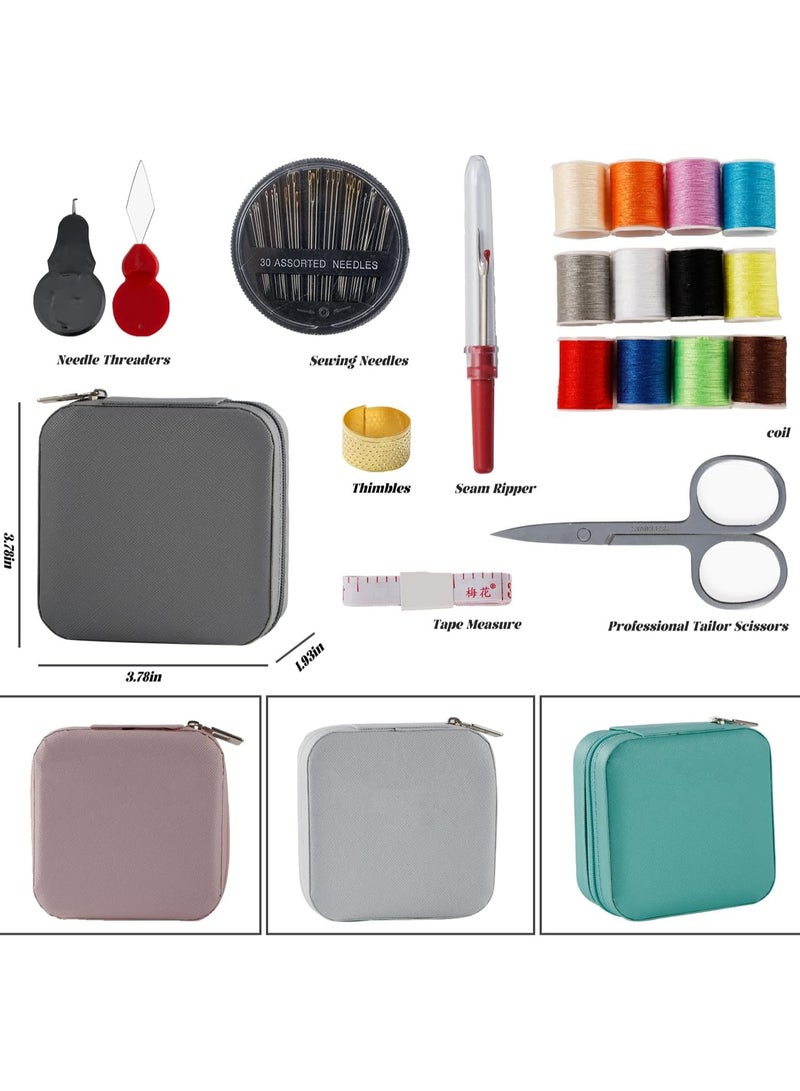 DANIM 46 Piece Sewing Kit  Compact & Complete Travel Set Sewing Kit for Beginners and Advanced with Sewing Tools Supplies Storage Case Professional Sewing Supplies Accessories - Image 2