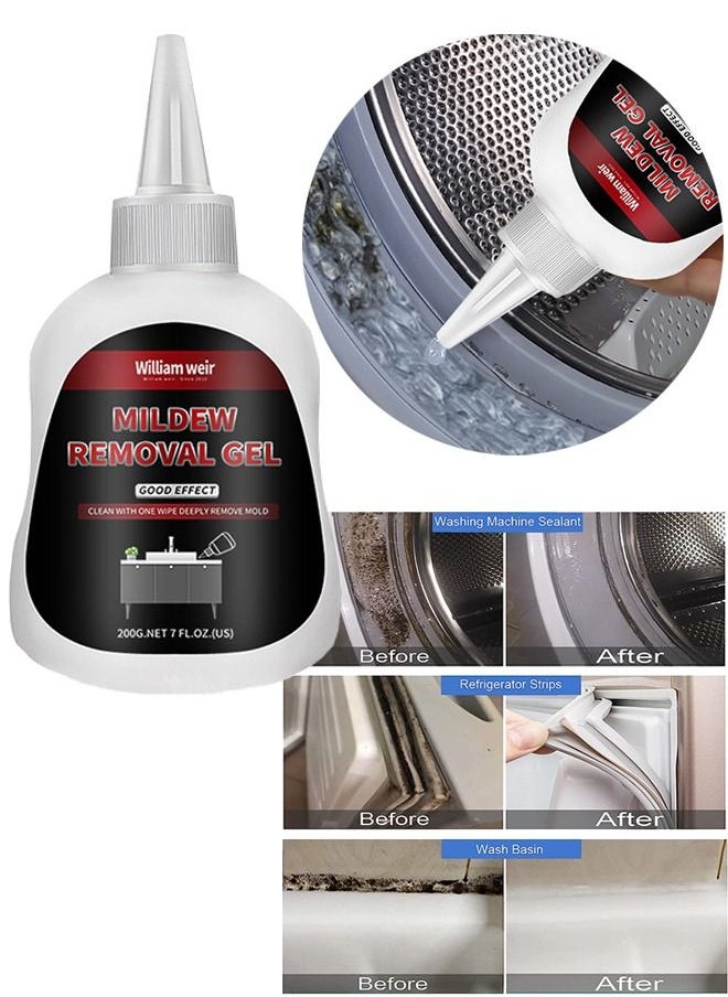 WILLIAM WEIR - Mold and Mildew Removal Gel Stain Cleaner Household Cleaning for Washing Machine Washer Tiles Grout Sealant Kitchen Bathroom Sinks Showers Bathtub - Image 1