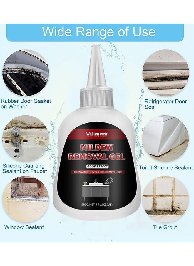 WILLIAM WEIR - Mold and Mildew Removal Gel Stain Cleaner Household Cleaning for Washing Machine Washer Tiles Grout Sealant Kitchen Bathroom Sinks Showers Bathtub - Image 1