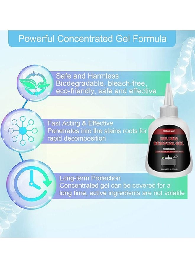 WILLIAM WEIR - Mold and Mildew Removal Gel Stain Cleaner Household Cleaning for Washing Machine Washer Tiles Grout Sealant Kitchen Bathroom Sinks Showers Bathtub - Image 1