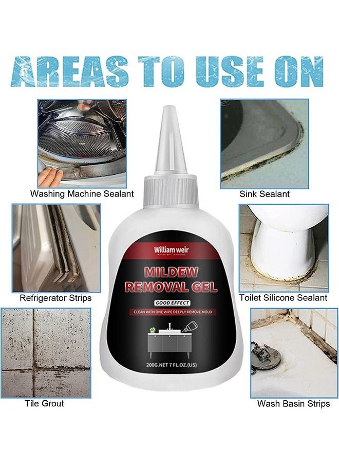 WILLIAM WEIR - Mold and Mildew Removal Gel Stain Cleaner Household Cleaning for Washing Machine Washer Tiles Grout Sealant Kitchen Bathroom Sinks Showers Bathtub - Image 1
