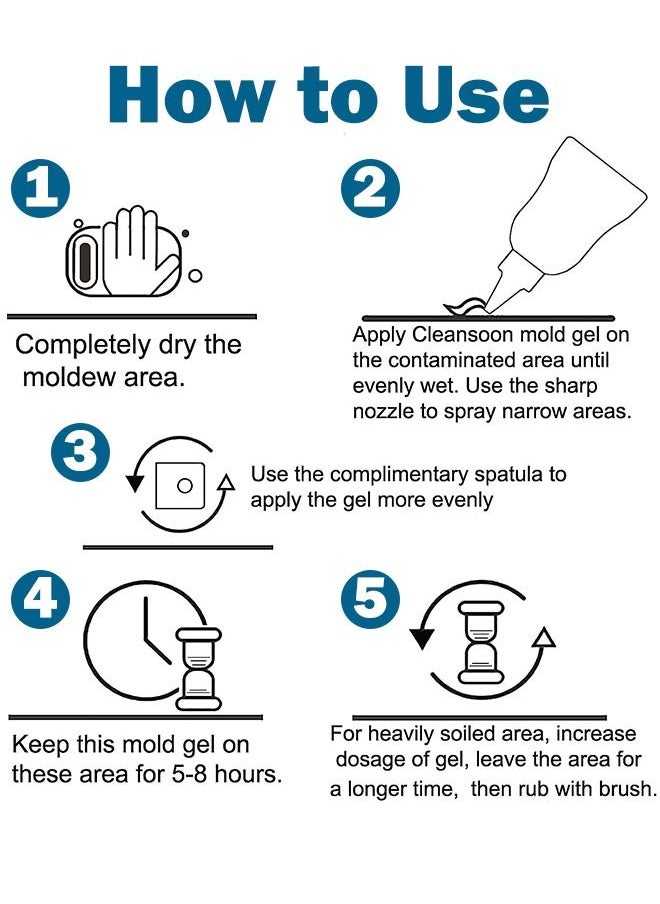 WILLIAM WEIR - Mold and Mildew Removal Gel Stain Cleaner Household Cleaning for Washing Machine Washer Tiles Grout Sealant Kitchen Bathroom Sinks Showers Bathtub - Image 1