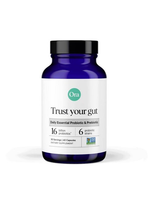 Probiotics With Prebiotics 16 Billion Cfu 6 Clinically Studied Strains For Digestive Health Supports Occasional Constipation Bloating & Gas ; Vegan Dairy & Gluten Free 60 Capsules