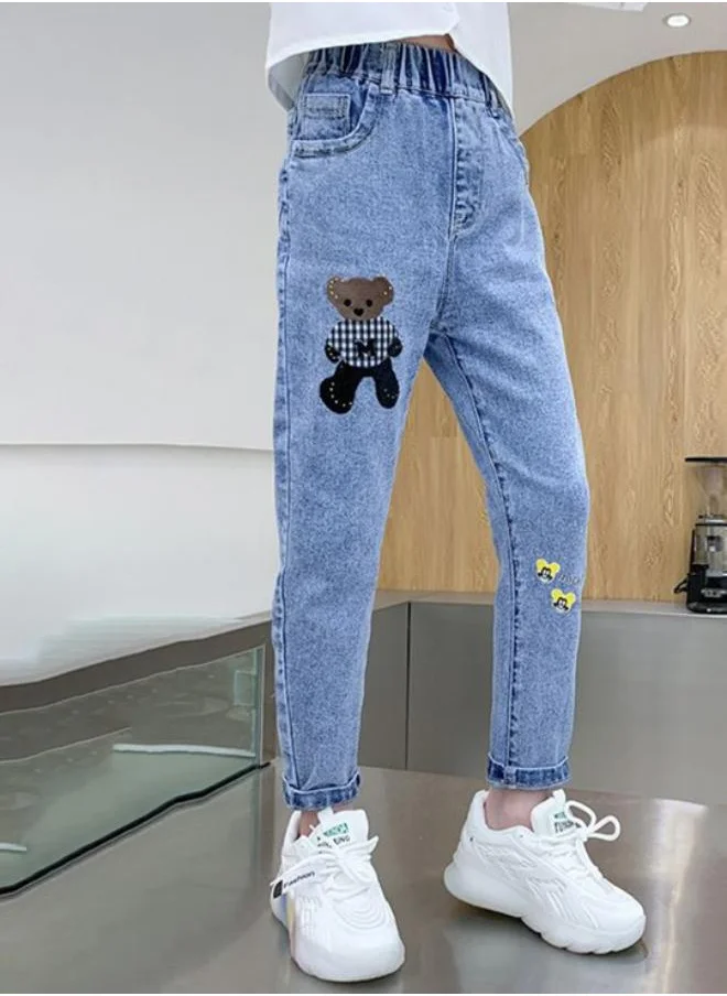 يونيكي Blue Slim Mid Rise Solid jeans