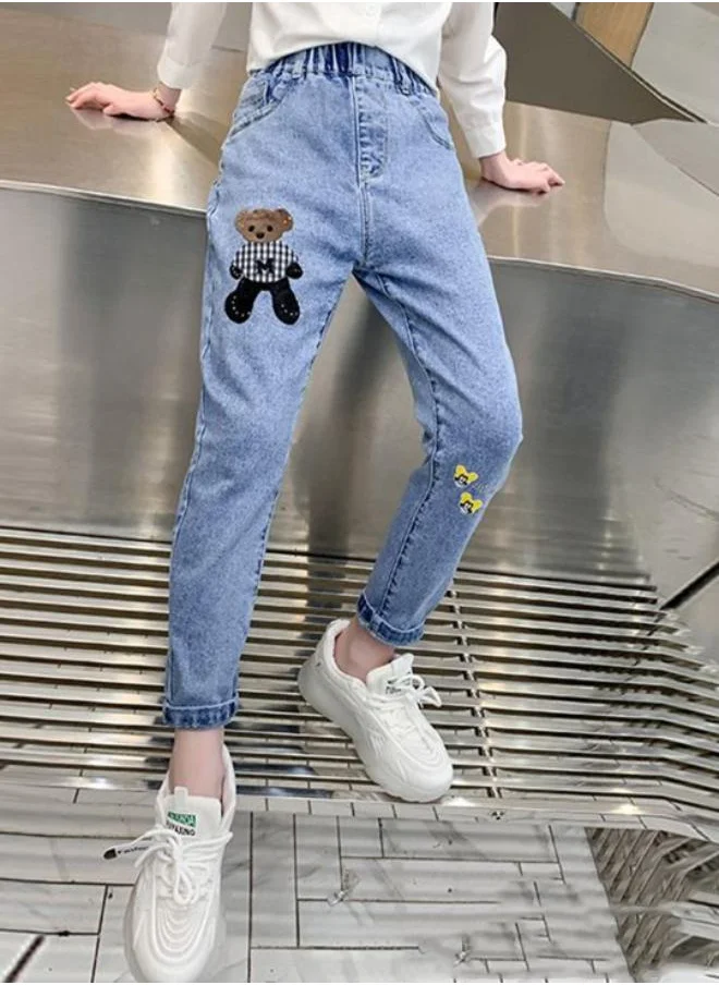 يونيكي Blue Slim Mid Rise Solid jeans