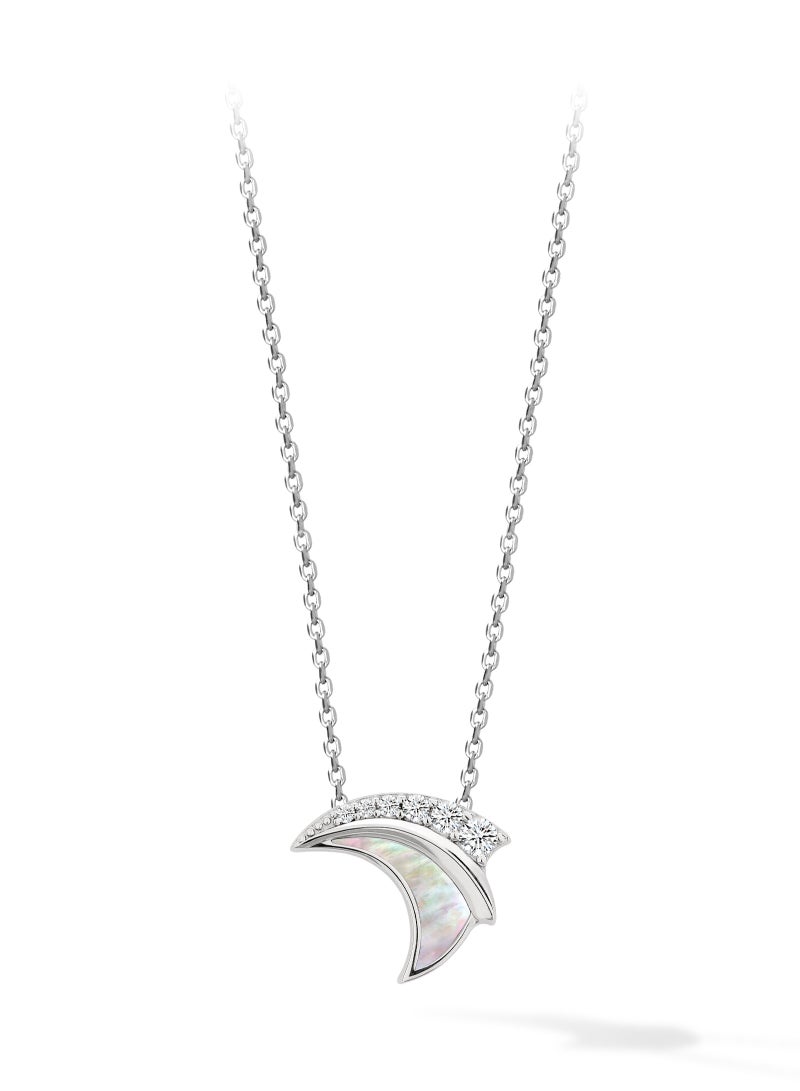 قلادة نسائية من تصميم أتلانتس مرصعة بأم اللؤلؤ، من الفضة الإسترليني - هدية أنيقة للزوجة، الحبيبة أو الأم